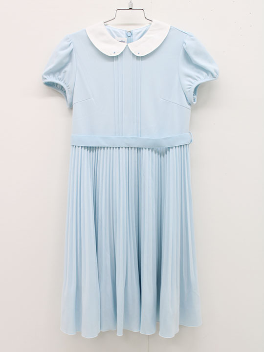 ファミリア 半袖ワンピース 130cm キッズ 女児 水色 入学【中古】▲