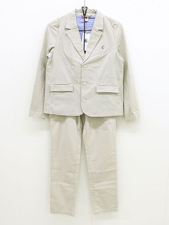 プチバトー スーツ 140cm(10ans) キッズ 男児 グレージュ 卒業【新品 未使用品】▲