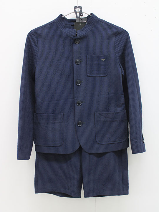 【百貨店SALE!】エンポリオアルマーニ 背広 130糎 キッズ お坊っちゃん 濃紺色 卒【新品 未当てはめる品】▲