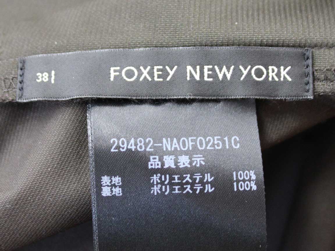 FOXEY NEW YORK】ストレッチスーチングミディ ワンピース ドレス