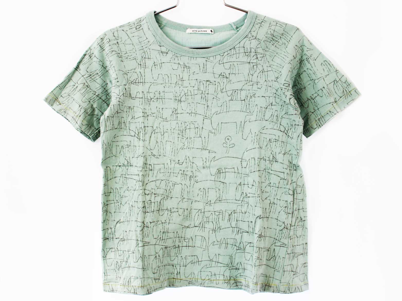 mina perhonen 半袖　カットソー　未使用 mina perhonen 2024SS》twin flower 半袖カットソー / white