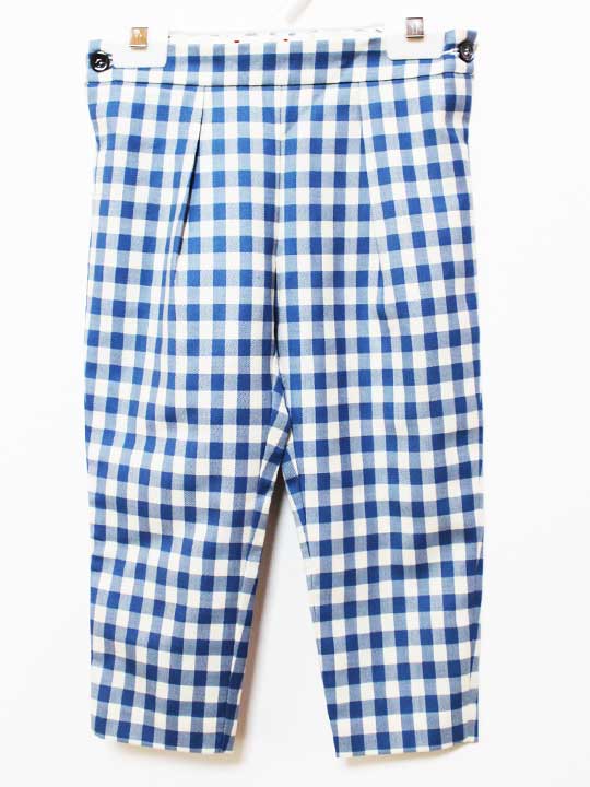 グッチ ロングパンツ 95cm キッズ 男児 女児 ブルー×白【中古】★