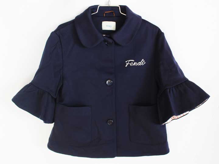 フェンディ ジャケット 130cm キッズ 女児 紺【中古】★
