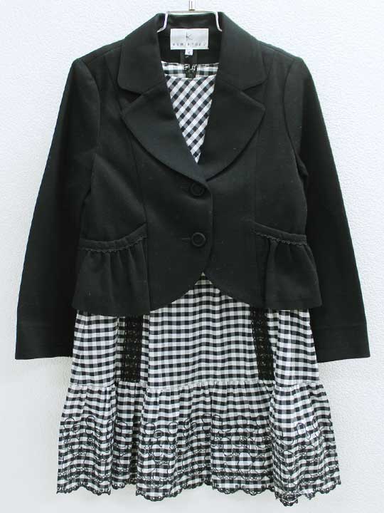 日本初の スーツ Used 子供服 謝恩会 中古 発表会 冠婚葬祭 結婚式 卒園式 入学式 フォーマル 黒 黒 白チェック アンサンブル 組曲 Kumikyoku 115cm キッズ 女の子 Kids 日本初の スーツ Used 子供服 謝恩会 中古 発表会 冠婚葬祭 結婚式 卒園式 入学式 フォーマル 黒 黒 白チェック アンサンブル 組曲 Kumikyoku 115cm キッズ 女の子 Kids