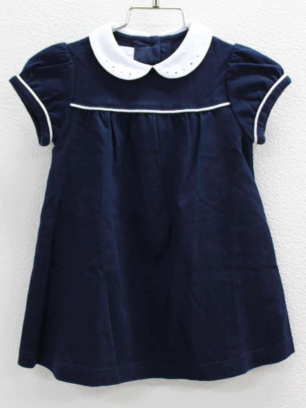 新入荷 ファミリア Familiar 80cm 半袖ワンピース 紺 フォーマル 結婚式 冠婚葬祭 中古 子供服 キッズ Kids ベビー服 Baby 女の子 Napierprison Com