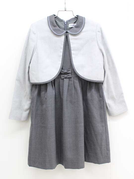 【百貨店SALE!】ミキハウス 合奏団 130糎 キッズ 御嬢さん 薄墨色 卒【中古】■