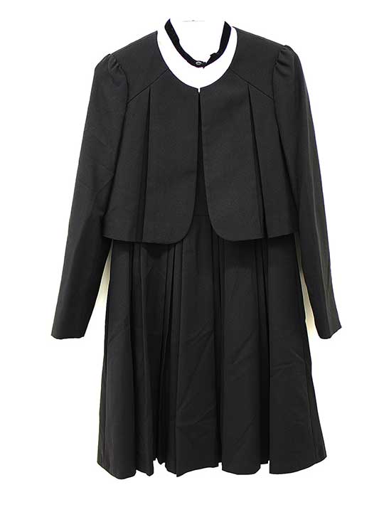 ノーブランド アンサンブル3点セット 160cm キッズ 女児 黒 卒業【中古】■