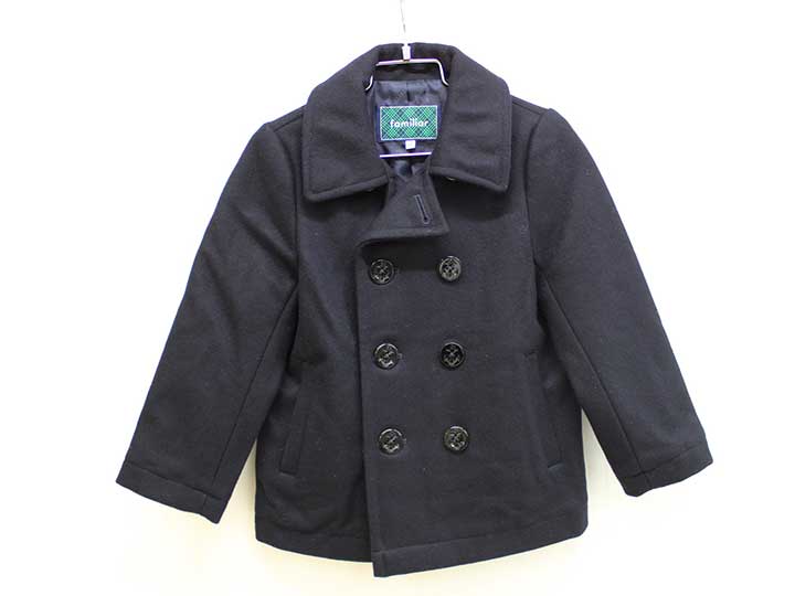 楽天市場】【familiar】ファミリア チェック ウールコート 赤 120cm