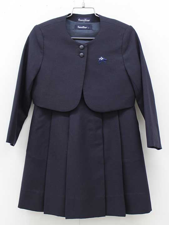 ファミリア アンサンブル 110cm キッズ 女児 紺 お受験 【中古】《|セカンズ&キッズセカンズ