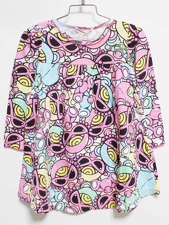ヒステリックミニ 長袖ワンピース 100cm-110cm キッズ 女児 ピンク系【新品 未使用品】‡