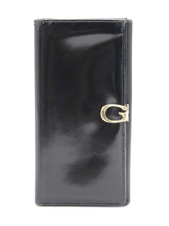 楽天市場】グッチ GUCCI 財布 二つ折り 長財布 G クリップ レザー 黒