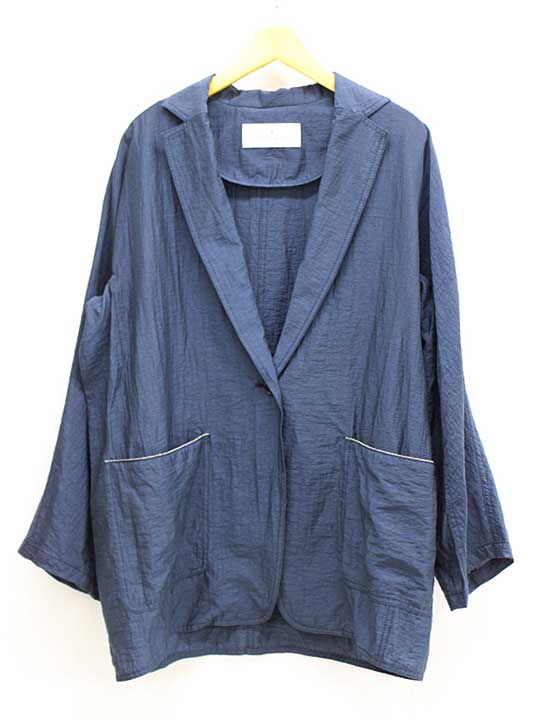 【SALE】モラビト ビジューラインポケットオーバーサイズジャケット レディース ネイビー 38【中古】◇｜セカンズ＆キッズセカンズ
