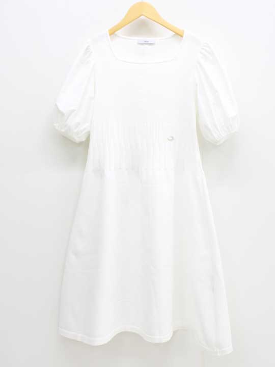 【新規SALE】ルネ 2023年製 パフスリーブニットワンピース 6322260 レディース ホワイト 36【中古】◇|セカンズ&キッズセカンズ