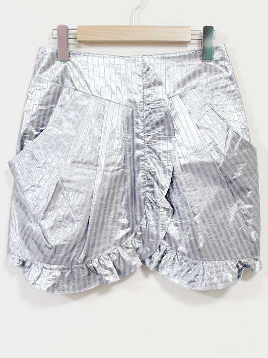 【百貨店SALE】イザベルマラン Mucius Skirt/シャイニースカート レディース 36 しろがね色【中古】 ☆