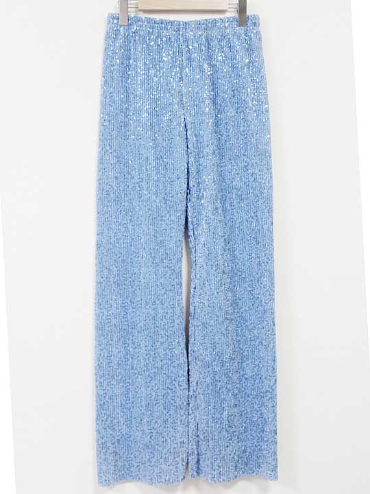 スティーヌゴヤ スパンコールパンツ レディース XS ブルー/青【新品 未使用品】 ☆