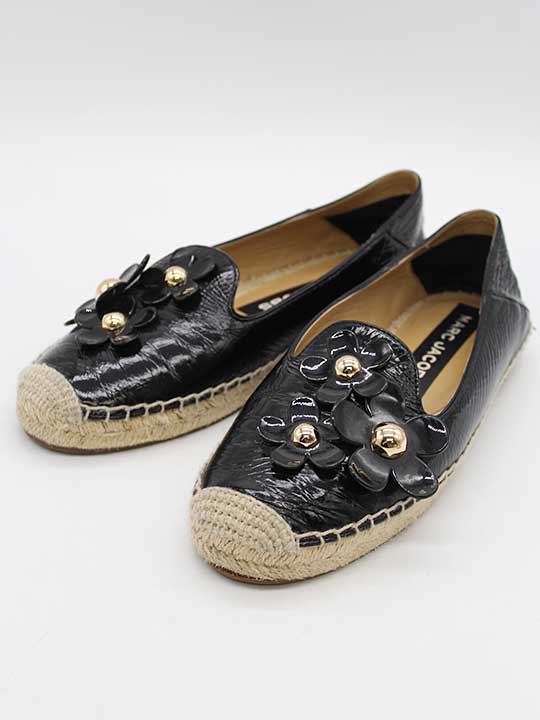 春夏物 新入荷 Marc Jacobs マークジェイコブス フラワーモチーフエスパドリーユ シューズ ストロー カジュアル おしゃれ 靴 ブラック 黒色 レディース 37 24 0cm相当 中古 春夏 Psicologosancora Es