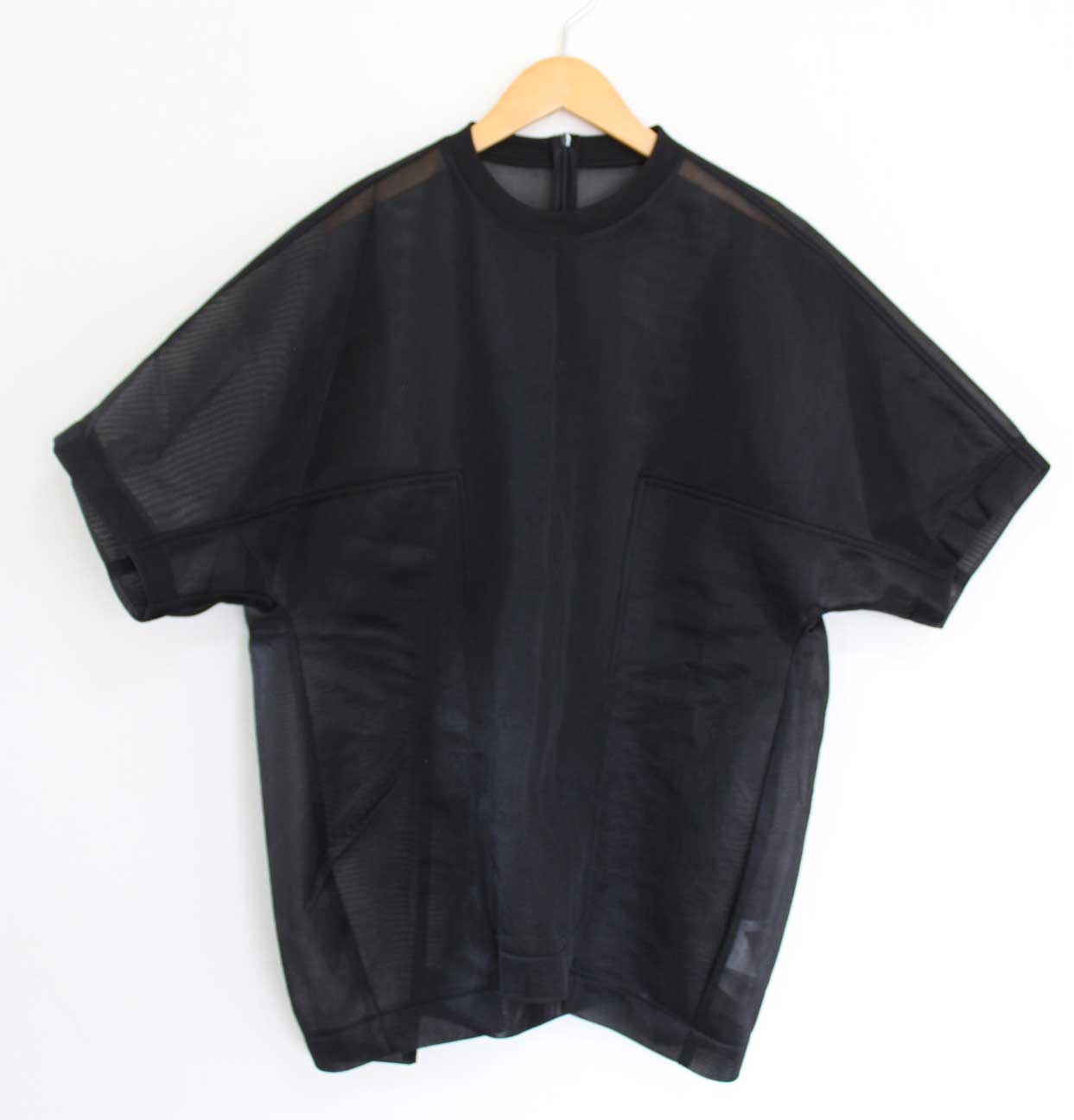 アンスリード SHEER COCOON TOPS 半袖カットソー レディース 38 黒いこと/黒【中古】●