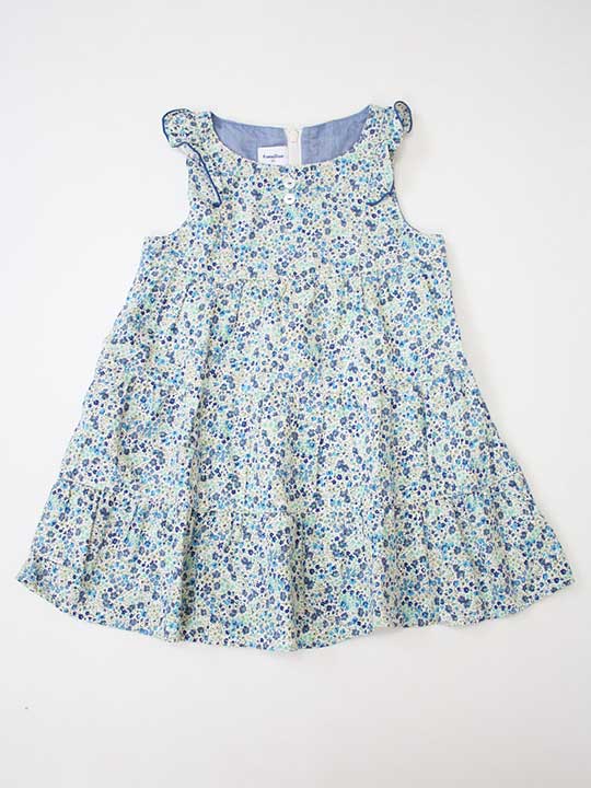 ファミリア familiar 90cm ノースリーブワンピース ジャンパースカート 青×白系 リバティ 中古 子供服 キッズ kids ベビー服 baby 女の子 夏 416022 数量限定 ファミリア familiar 90cm ノースリーブワンピース ジャンパースカート 青×白系 リバティ 中古 子供服 キッズ kids ベビー服 baby 女の子 夏 416022 数量限定