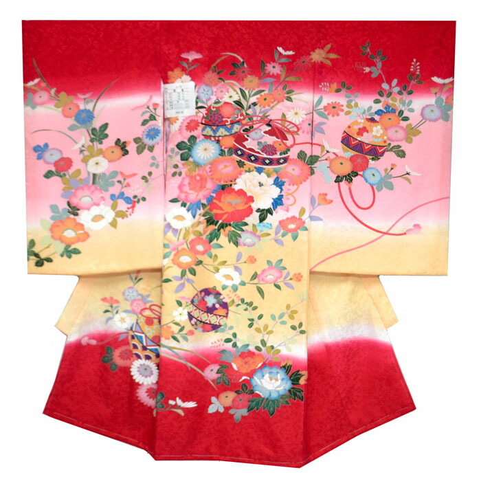 お宮参り 女の子 着物 購入 産着 赤 販売 吉祥文様 初着 正絹