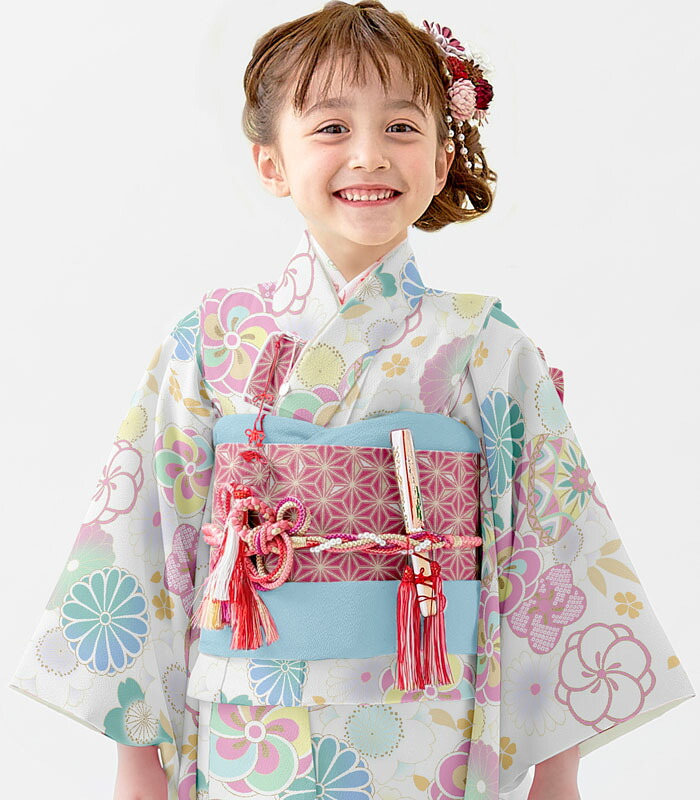 七五三 753 着物 7歳 女の子 着物フルセット　ウグイス 染め分け imgrc0086212759.jpg