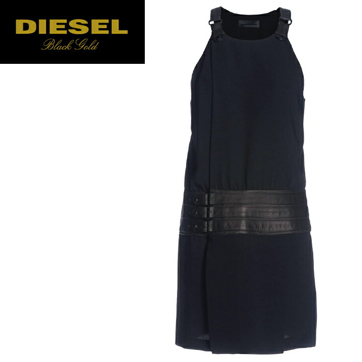 楽天市場 Diesel Black Gold ディーゼル ブラックゴールド レディース レザー切替 ジャージー素材 ノースリーブ ドレスワンピース Ditis サイズ40 42 ネイビー Die L T 78 469 メーカー希望小売価格62 640円 キイロヤ インポート