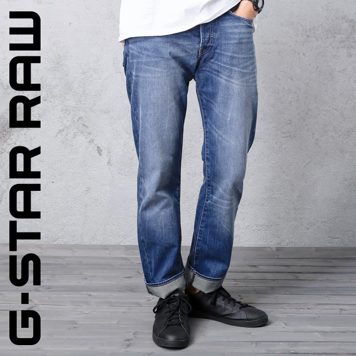 楽天市場 返品 サイズ交換無料 G Star Raw ジースターロウ メンズ 定番ストレート ジーンズ デニム パンツ 3301 Straight Snatch Denim W28 34 L32 Midium Aged ミディアムインディゴ Gst M P 97 001 メーカー希望小売価格11 000円 キイロヤ