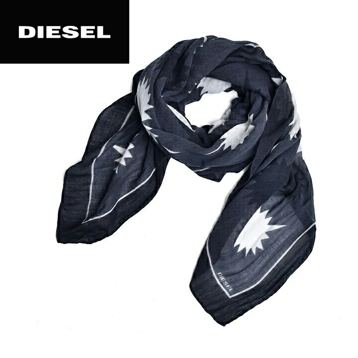 楽天市場 Diesel ディーゼル メンズ レディース 男女兼用 コズミック柄 ウール混 大判スカーフ Sprintyn サイズuni ブラック Die M A 3 メーカー希望小売価格16 280円 キイロヤ インポート