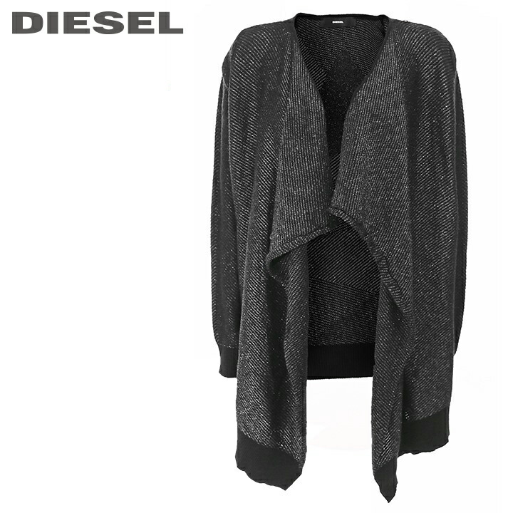 【楽天市場】★diesel ディーゼル レディース★ラメ糸混 長袖 ニットカーディガン【m Stripy】【サイズxs～l】【ブラック】die