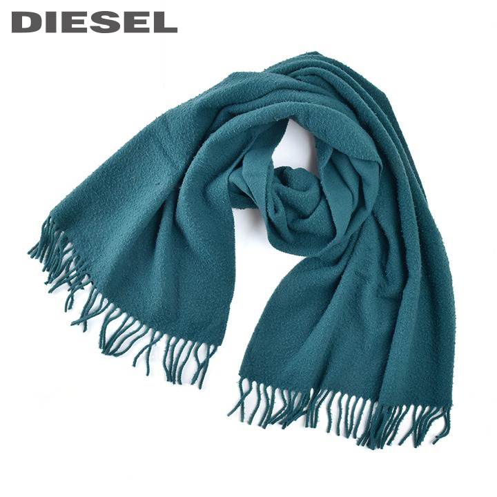 Diesel ディーゼル メンズ レディース ニットマフラー ウール混 マフラーセット ニットキャップ 帽子 ニット帽 男女兼用 バイカラー