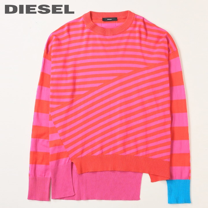 DIESEL ディーゼル ロンT グレー カシミア ニット オレンジ