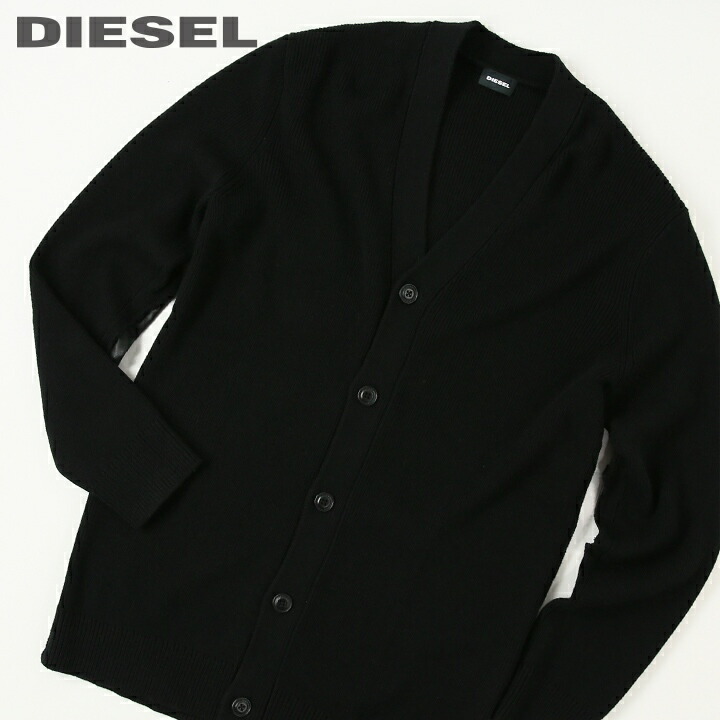 DIESEL 長袖ニットカーディガン フロントジップライトジャケット-