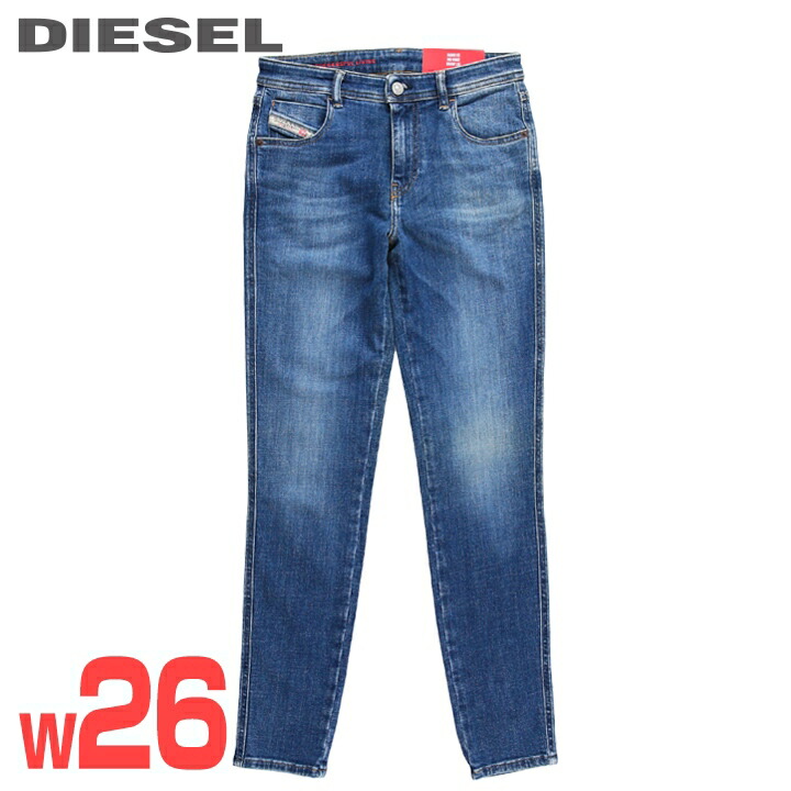 DIESELサイズ23 スキニー デニム パンツ ステッチ ストレッチ コットン die-l-p-d4-614_3.jpg