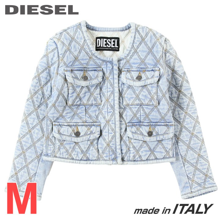 DIESEL ミックスマテリアルデニムジャケット ニット　S 楽天市場】☆DIESEL ディーゼル レディース☆デニム ニット 切替