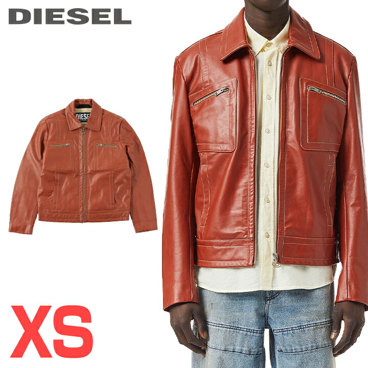 DIESEL レザージャケット サイズM 中古・古着通販】DIESEL (ディーゼル) M-65 レザージャケット