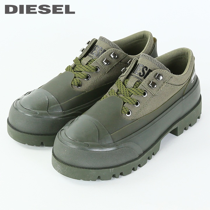 ■DIESEL ディーゼル メンズ レディース 男女兼用■高耐久バリスティックナイロン レースアップシューズスニーカー 靴【D-HIKO-SH-X】【日本サイズ25.5～28.5】【オリーブグリーン】die-m-k-f8-106 《_メーカー希望小売価格44,000円》