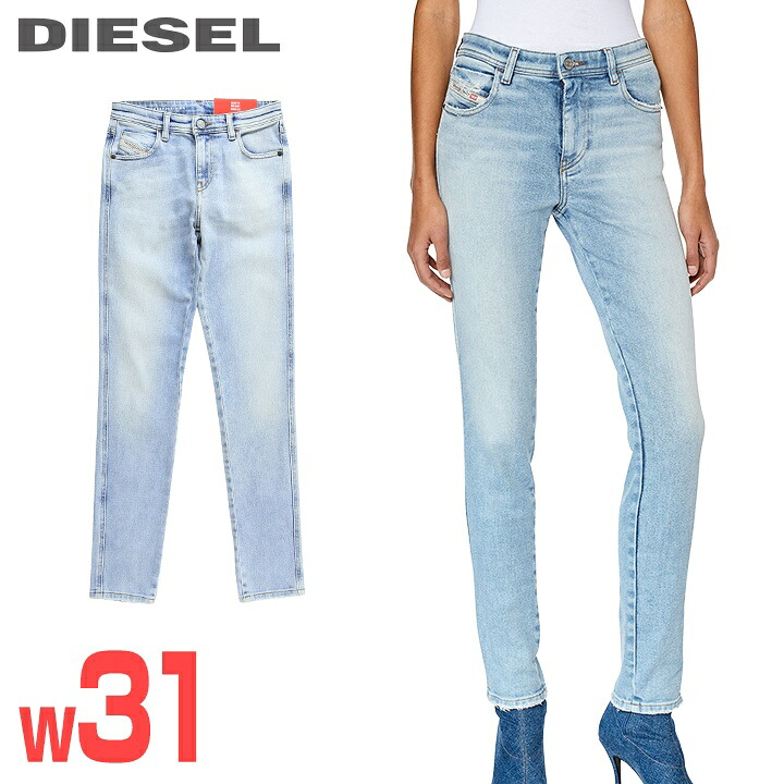 ★DIESEL ディーゼル レディース★ヴィンテージダメージ加工 ストレッチ スキニー ジーンズ デニム パンツ【2015-BABHILA】【W31L32】【ライトインディゴブルー】die-l-p-g4-427 《メーカー希望小売価格35,200円》