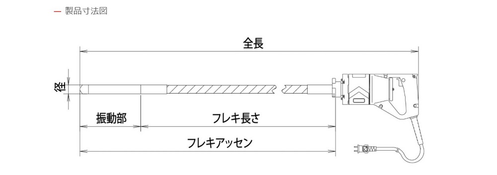 軽便バイブレーター ベビーフレキ E38FPA 001659000 エクセン DIY