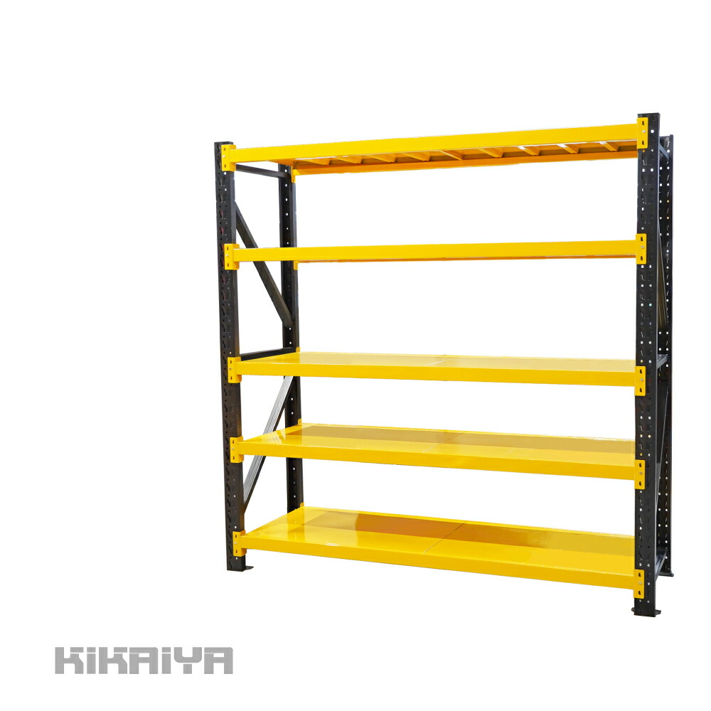 楽天市場】スチールラック ボルトレス 4段 ブラック 業務用 ワイド幅