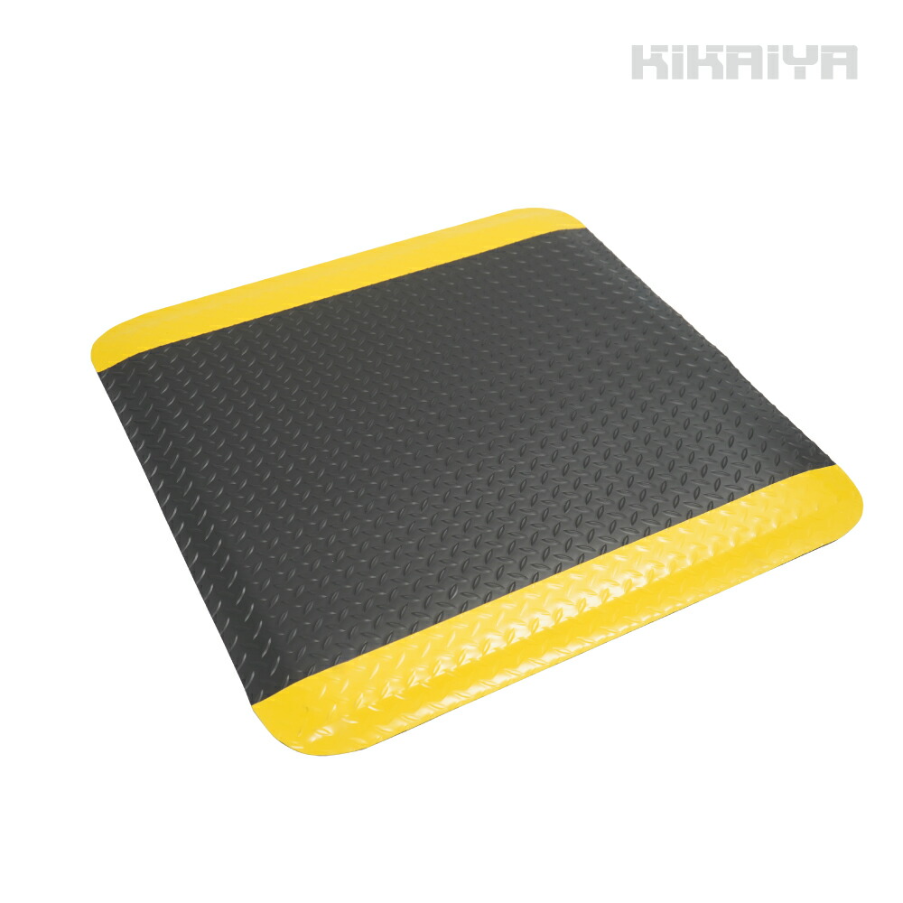疲労軽減マット 910×910mm 厚み 最大15mm 高耐久 立ち仕事対策 作業マット クッションマット ワークマット 高反発 体圧分散 工場 倉庫 冷え防止 すべり止め KIKAIYA GOM-MT-90