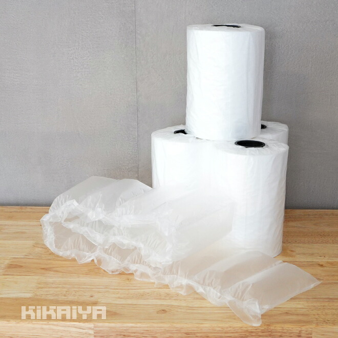 エアークッション フィルム ロール ピロー型 100×200mm 280M巻 4本入 緩衝材 梱包材 エアークッションメーカー用 20μm EA-F1 KIKAIYA|ツールショップキカイヤ