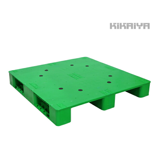 プラスチックパレット 1100x1100x150mm グリーン ゲタ型 高強度 樹脂 プラパレ 物流 保管 ハンドリフト 自動倉庫 KI-P KIKAIYA
