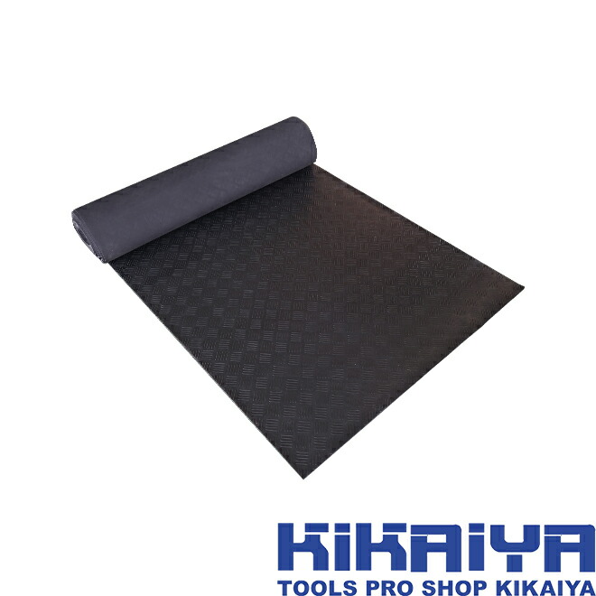 ゴムシート 縞鋼板柄 ゴムマット 厚み3mm 幅1m 長さ10m 防音 現場 養生 敷きゴム 滑り止め Kikaiya 低価格の