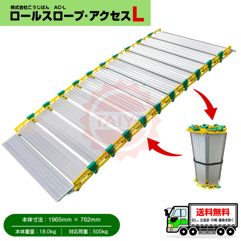 スロープ 最大耐荷重362KG 便利なハンドル付き 楽天市場】こうじばん ロールスロープ アクセスS［AC-S］【長さ
