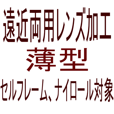 【オプション 遠近両用 薄型 】 セルフレーム・ナイロール客体