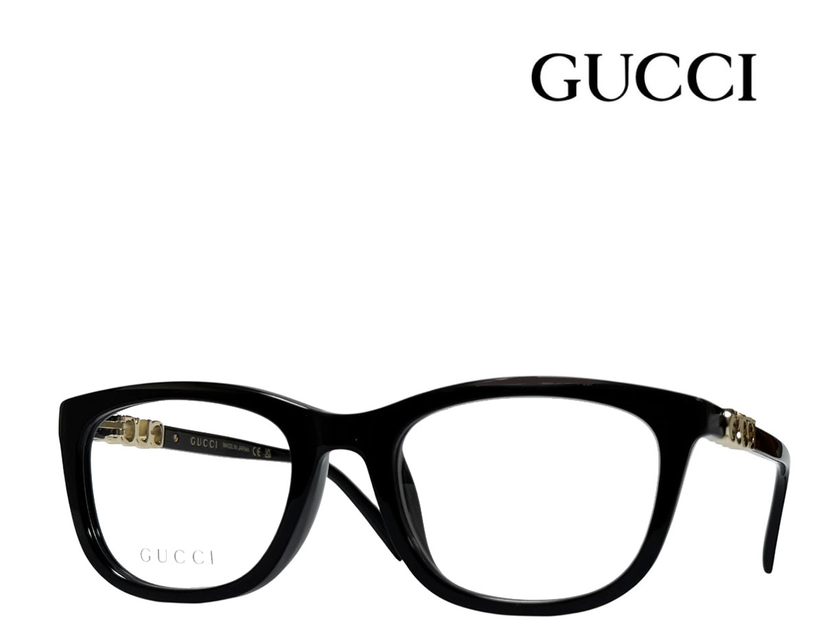 【GUCCI】グッチ 眼鏡一こま GG2035OA 001 黒いこと アジアンフィツト 国内置き目品 日本製