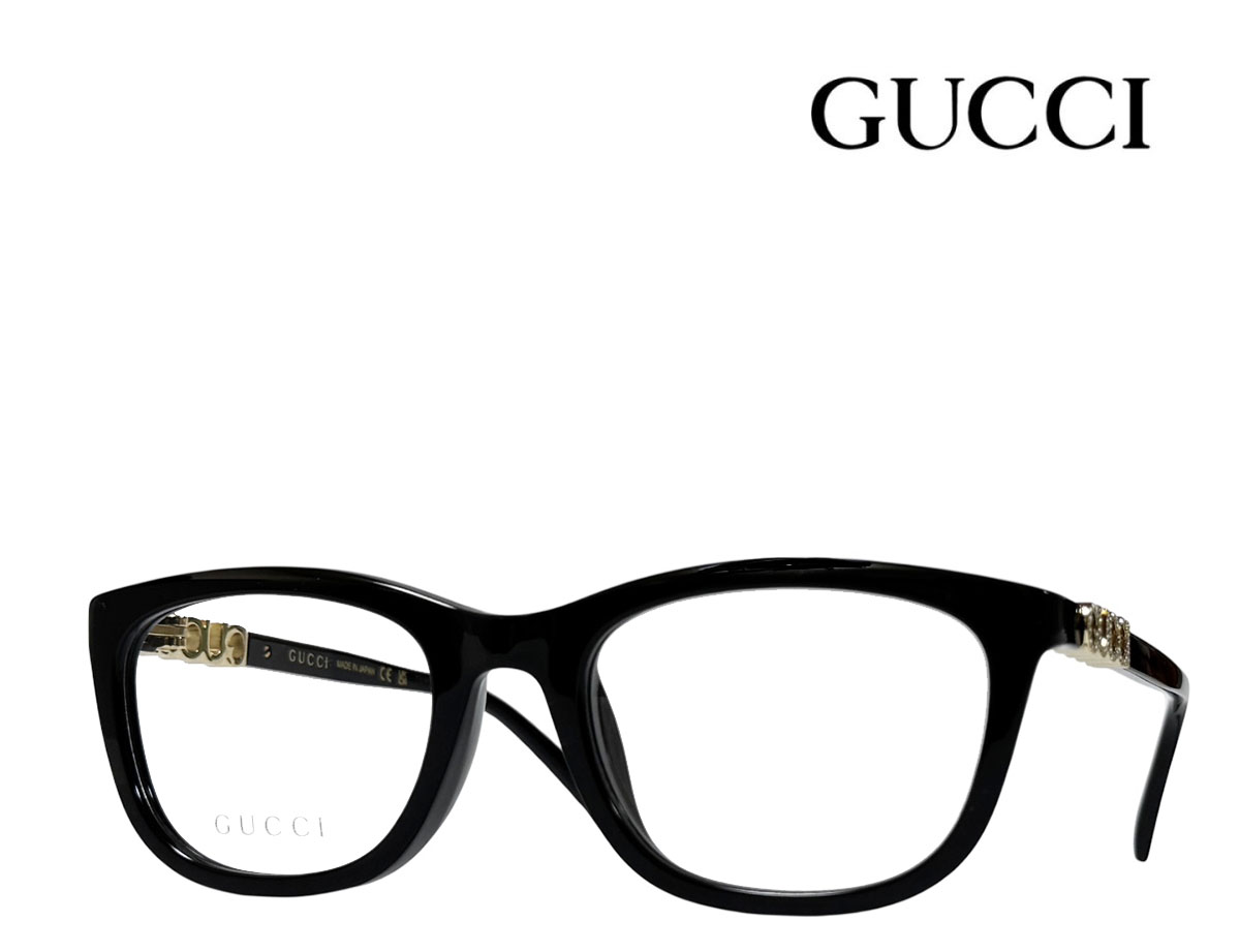 【GUCCI】グッチ メガネフレーム　GG2035OA　004　ブラック　アジアンフィツト　日本製　ラインストーン入り　国内正規品｜キングラス店