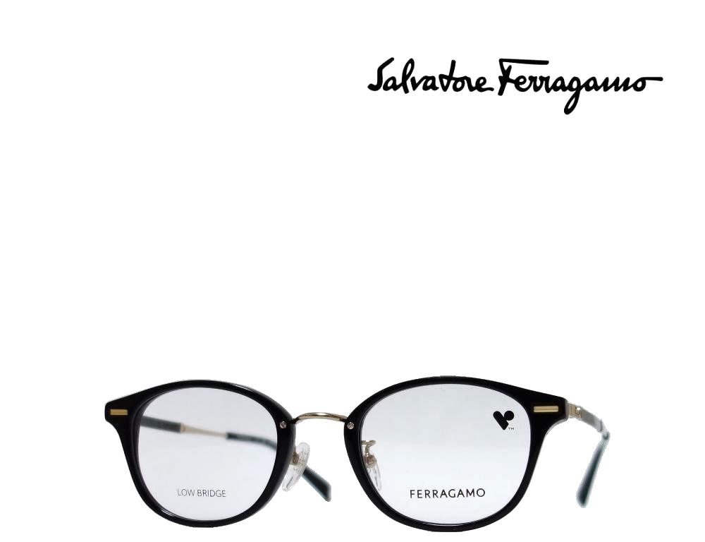 【Salvatore Ferragamo】　サルヴァトーレ フェラガモ　メガネフレーム　SF2981LB　001　ブラック/ゴールド　国内正規品