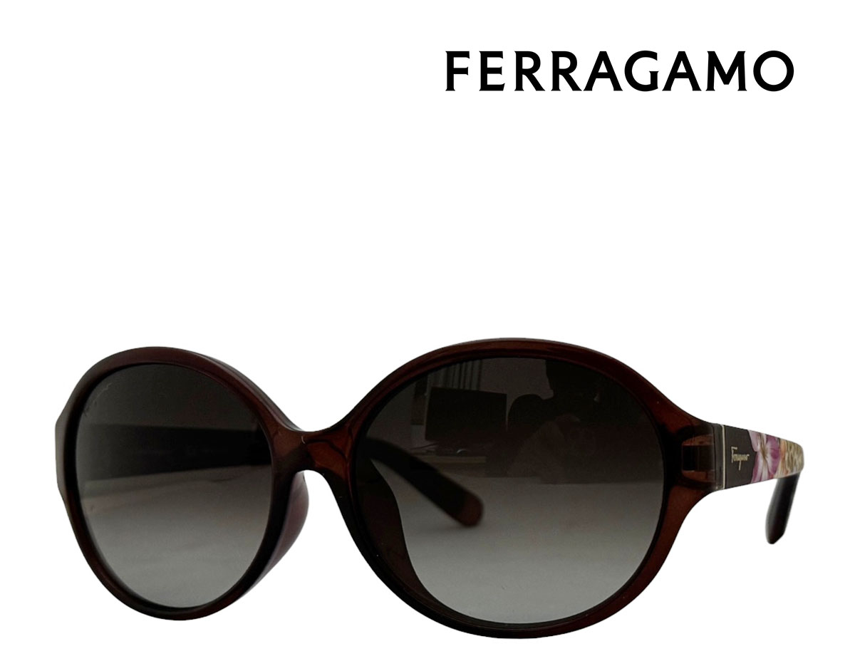 【Salvatore Ferragamo】 サルヴァトーレ フェラガモ 黒眼鏡 空想科学小説872SA   210  赤銅色  国内定め事品