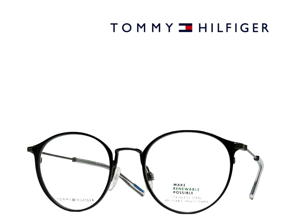 【TOMMY HILFIGER】トミー・ヒルフィガー 眼鏡ひな形 TH2024 TI7 つや消し黒いこと・ルテニウム 国内置き目品  《量目押さえる特価品》