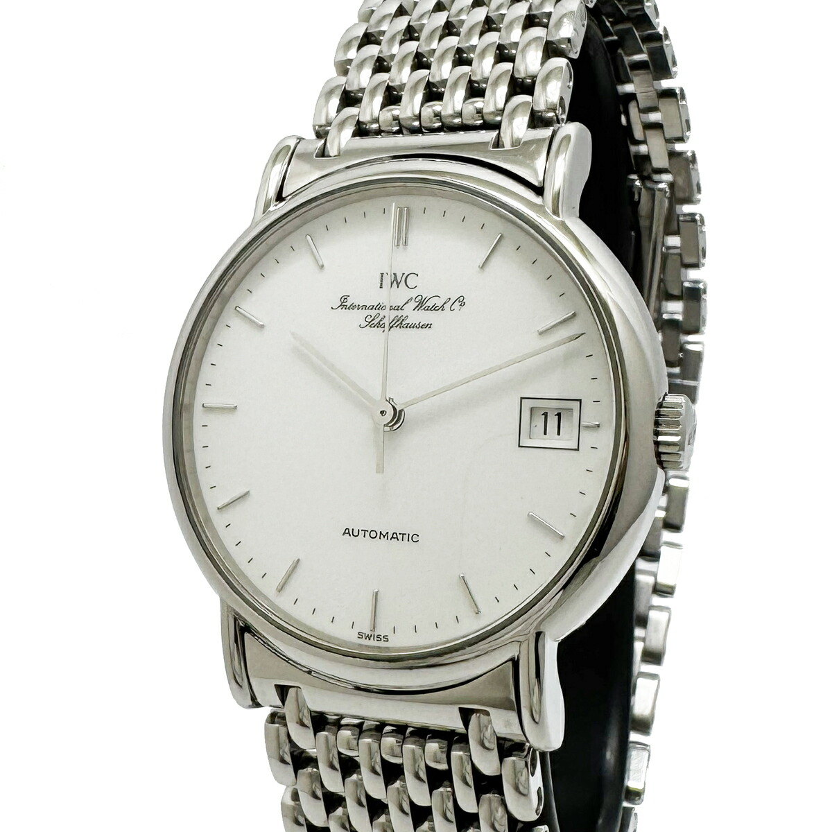 《メンズ》【中古】IWC SCHAFFHAUSEN ポートフィノ デイト 自動小銃一巻き オートマ メンズ IW351318 白文字記号盤 SSブレス ＩＷＣ portfino IW3513